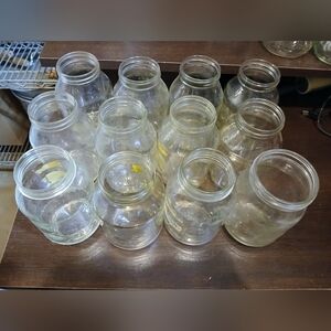 Set of Clear Glass Jars